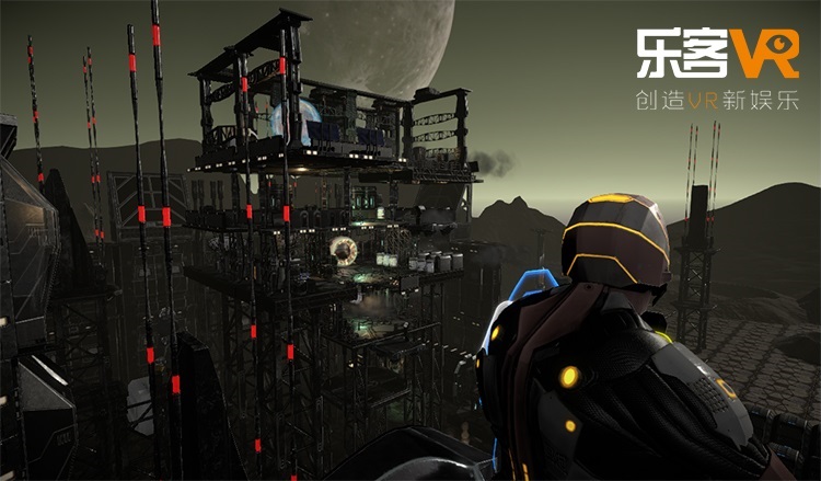 《Helios》VR游戏截图，射击外星生物